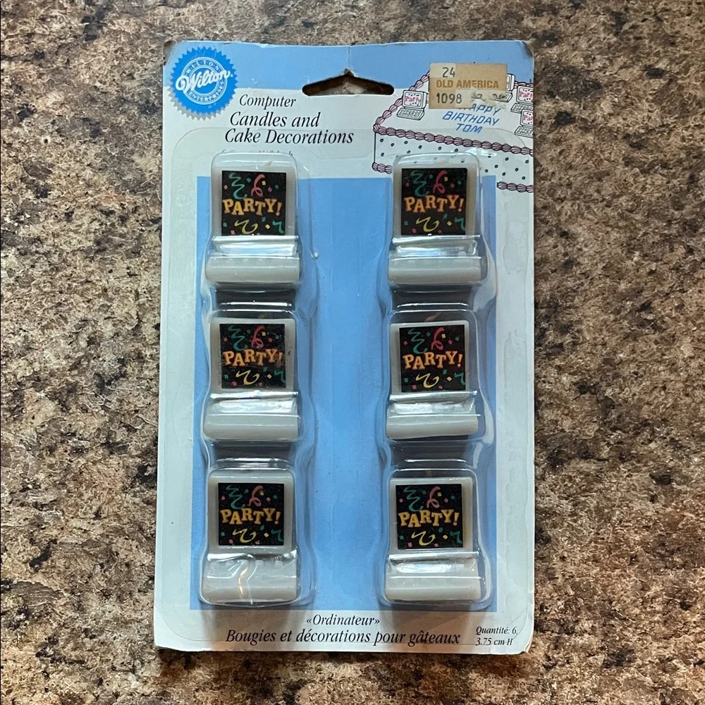 Wilton Party Cake Candles - Black and Multicolor